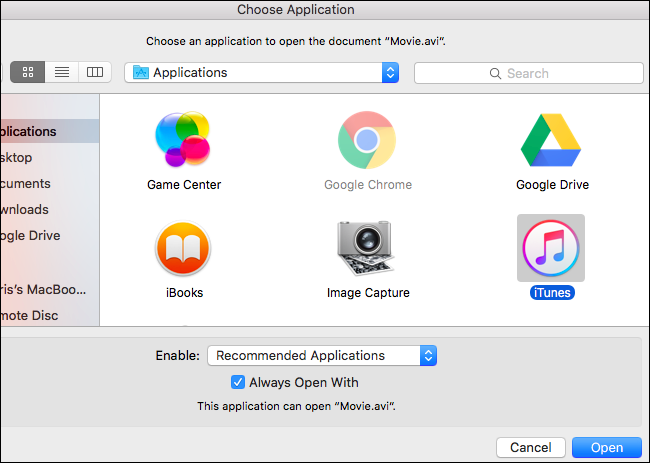mac change default app for file type